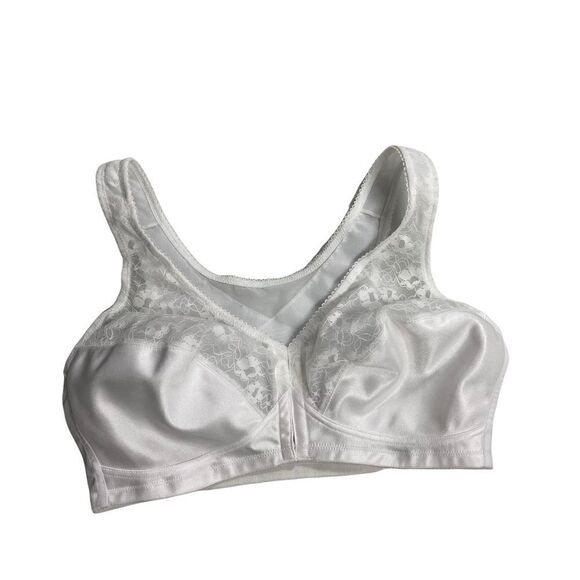 EXQUISITE FORM, White Bra, Size 36D, Style 565,Five hook&eye front hook closure - Picture 1 of 10